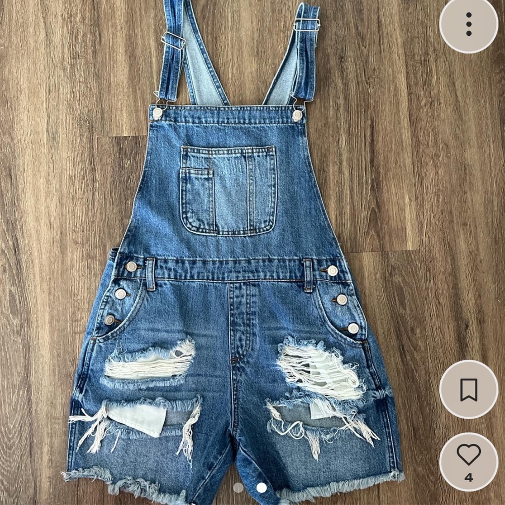 Blue jean overalls